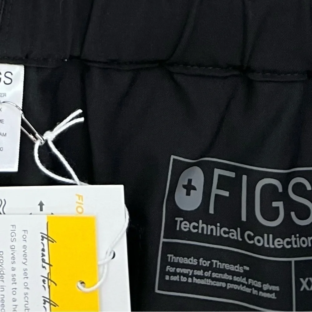 NWT FIGS Pisco Basic Scrub Pants For Men in Black